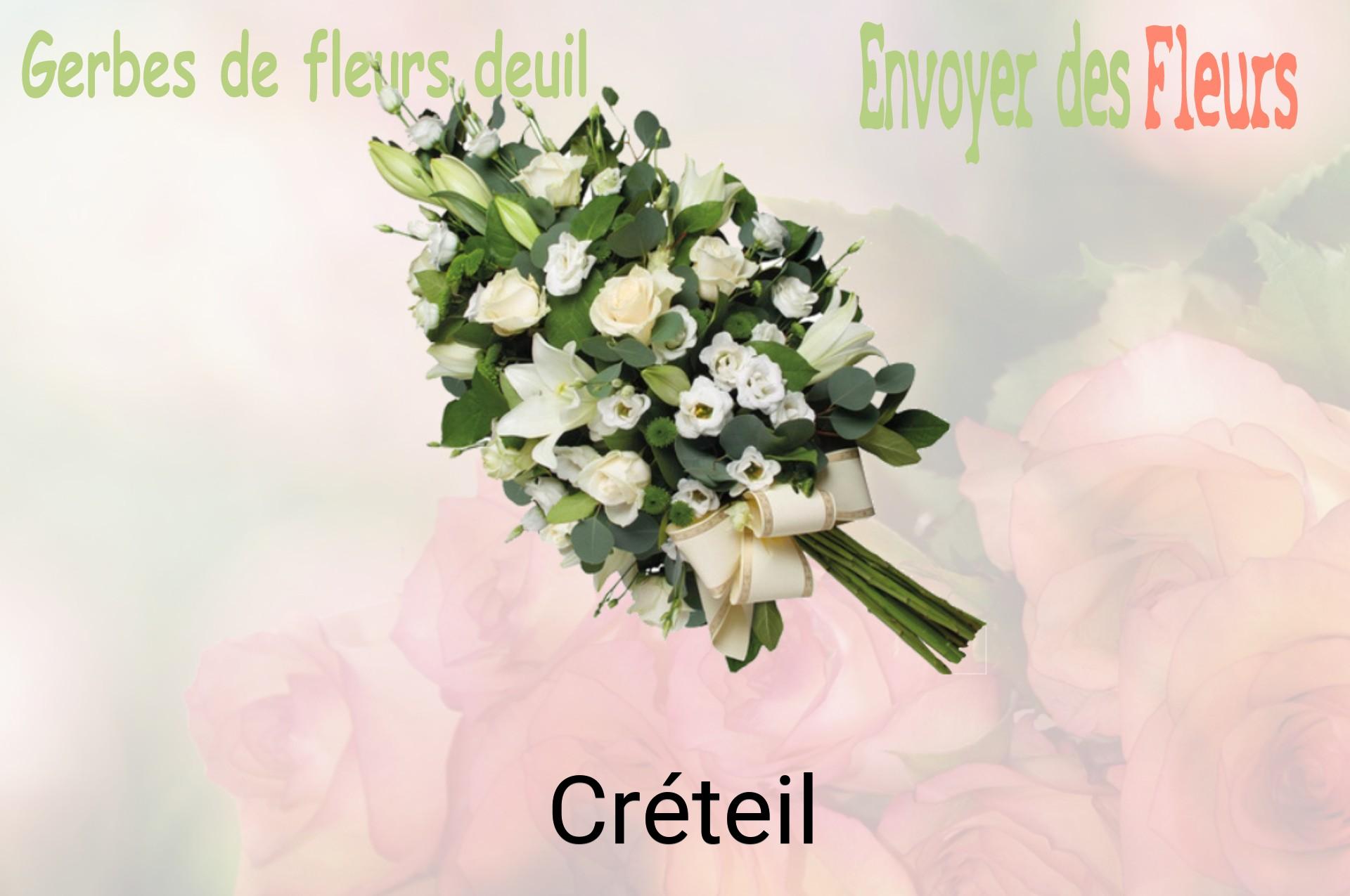 Gerbe de fleurs de deuil livrée à Créteil